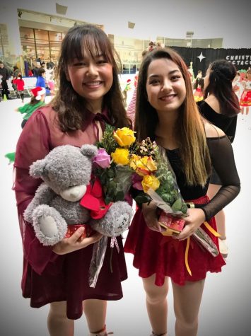 Mackenzie and Delaney Vargas after a Christmas show (2019)