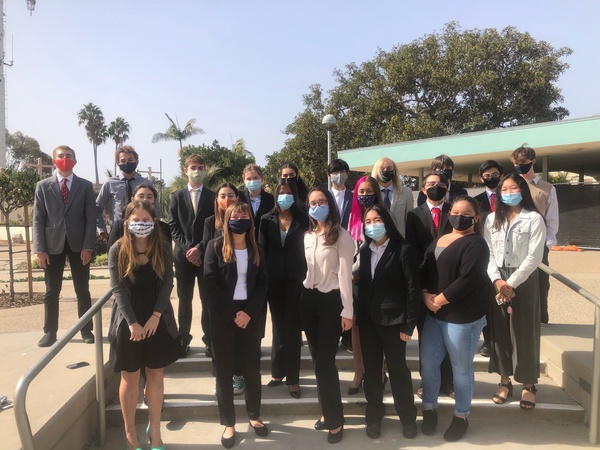 Members of the 2020-2021 Mock Trial team. Photo from Meena Kabbani