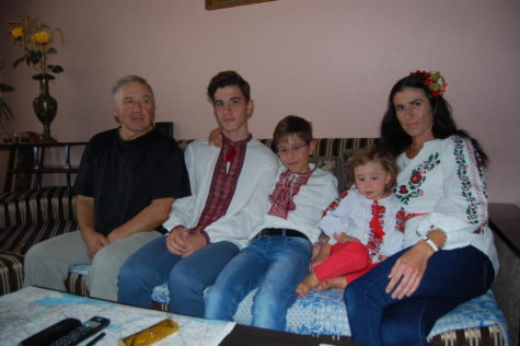 Ponomarenko’s family wears traditional Ukrainian clothes, called vyshyvanka.
Photo courtesy of Mykhailo Ponomarenko