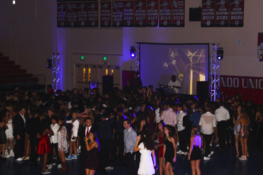 The+gym+courts+provided+students+with+a+dance+floor+on+Homecoming+night.+Photo+courtesy+of+Marin+Cantrell.