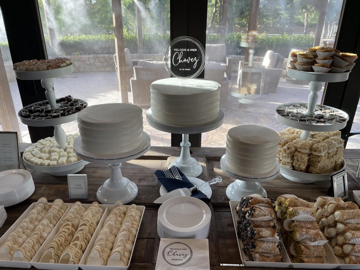 Display of Mackenzie Thomson's desserts at a wedding.
Photo by Mackenzie Thomson