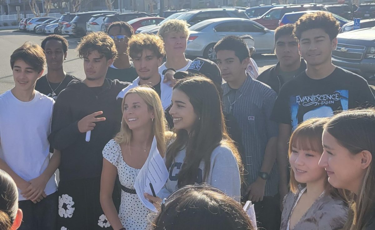 Visiting students and the Hispanic Cultural Studies class go on a field trip to the Veteran's Market.            Photo courtesy of Cynthia Graffio